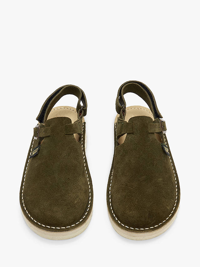Young Soles Kids' Heidi Suede Clogs, Olive