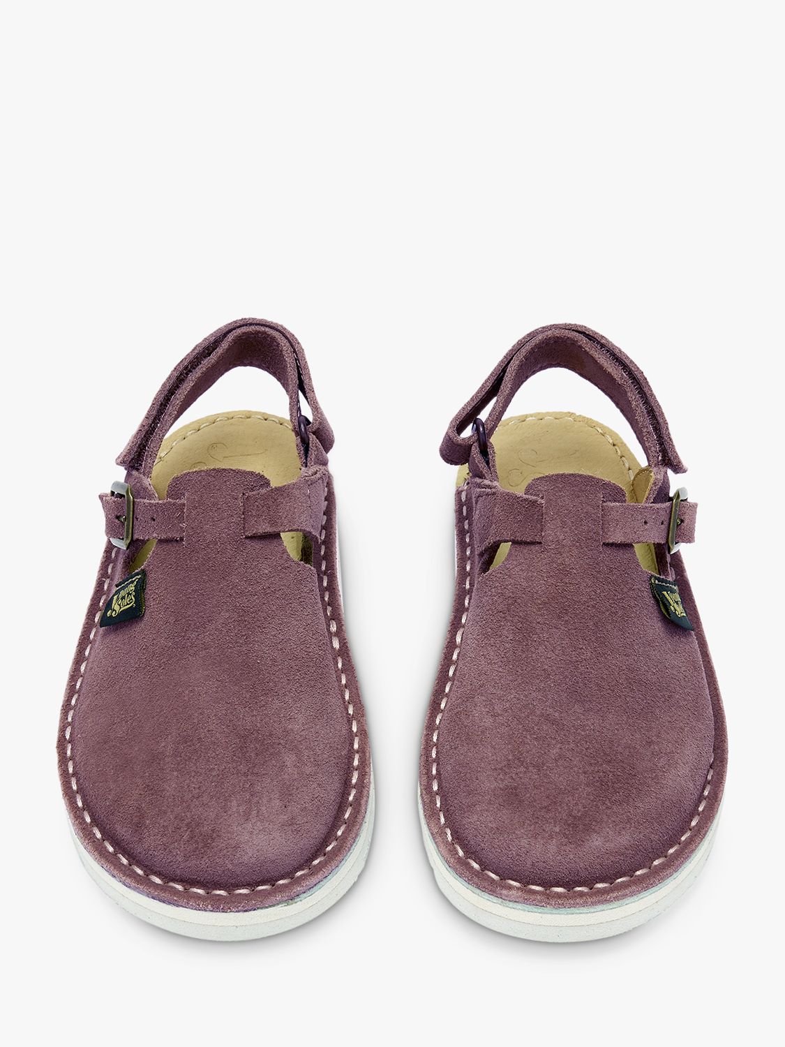 Young Soles Kids' Heidi Suede Clogs, Dusty Lilac, 7 Jnr