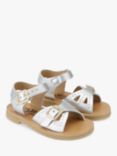 Young Soles Kids' Pearl Vegan Two Part Sandals, Silver