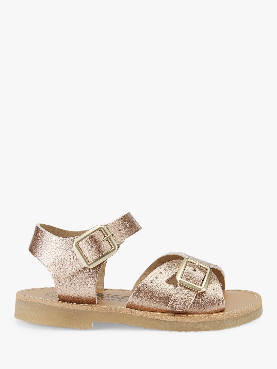 Young Soles Kids' Pearl Vegan Two Part Sandals, Rose Gold, 4 Jnr