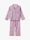 Stych Kids' Cotton Breakfast Pyjamas, Light Purple