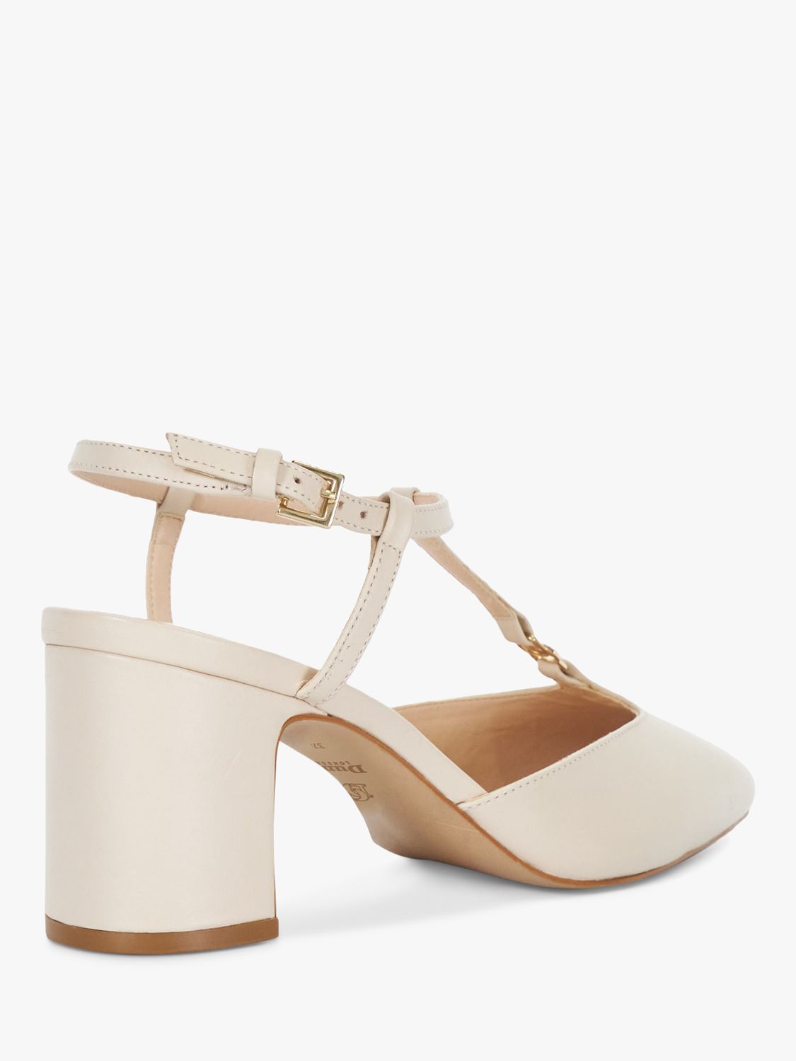 Dune Dominate Leather Court Shoes, Cream