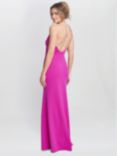 Gina Bacconi Bryony Diamante Strap One Shoulder Maxi Dress, Fuchsia