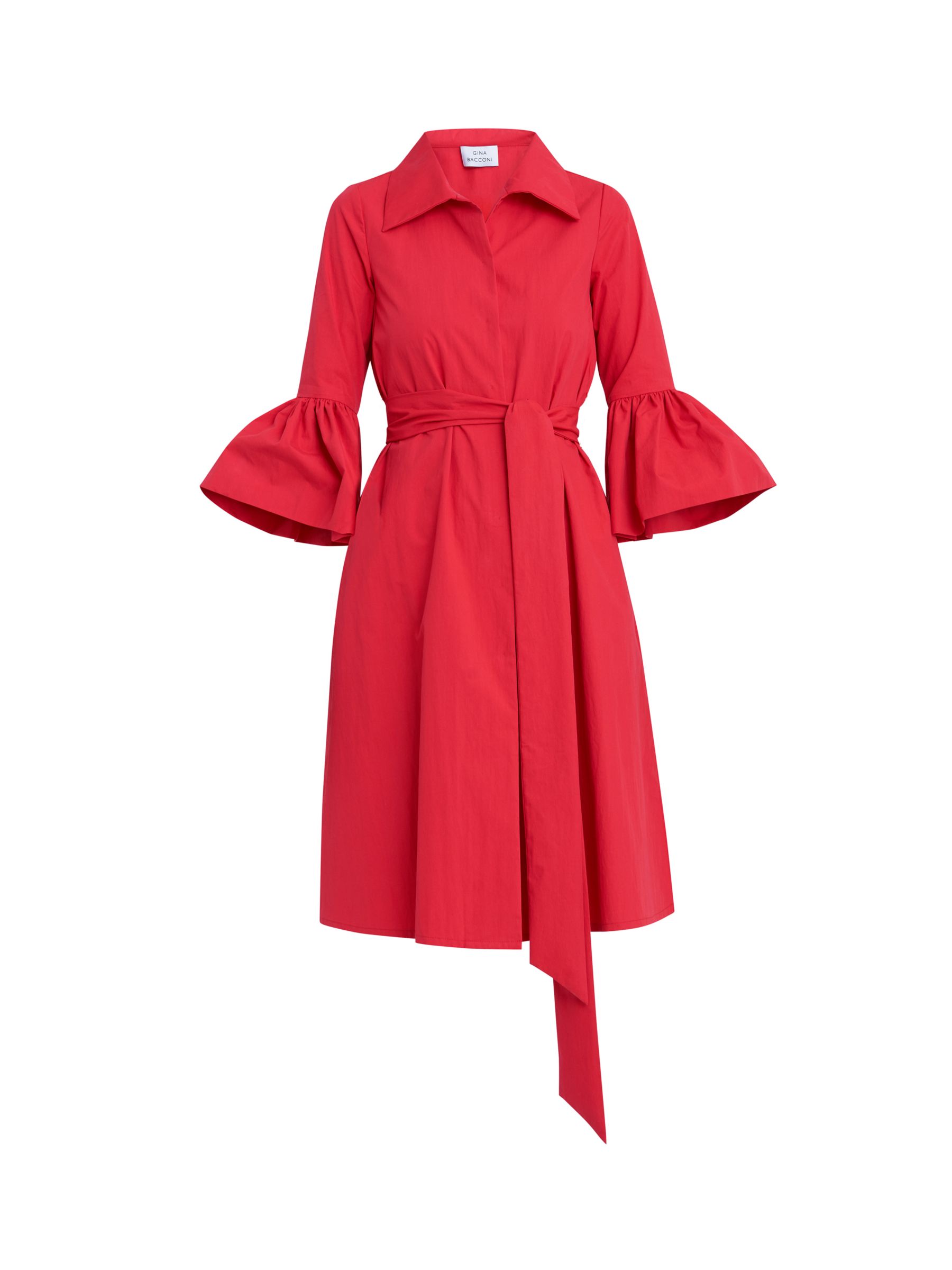 Buy Gina Bacconi Melinda Taffeta Midi Shirt Dress Online at johnlewis.com