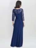 Gina Bacconi Sonia Sweetheart Knot Detail Maxi Dress, Navy