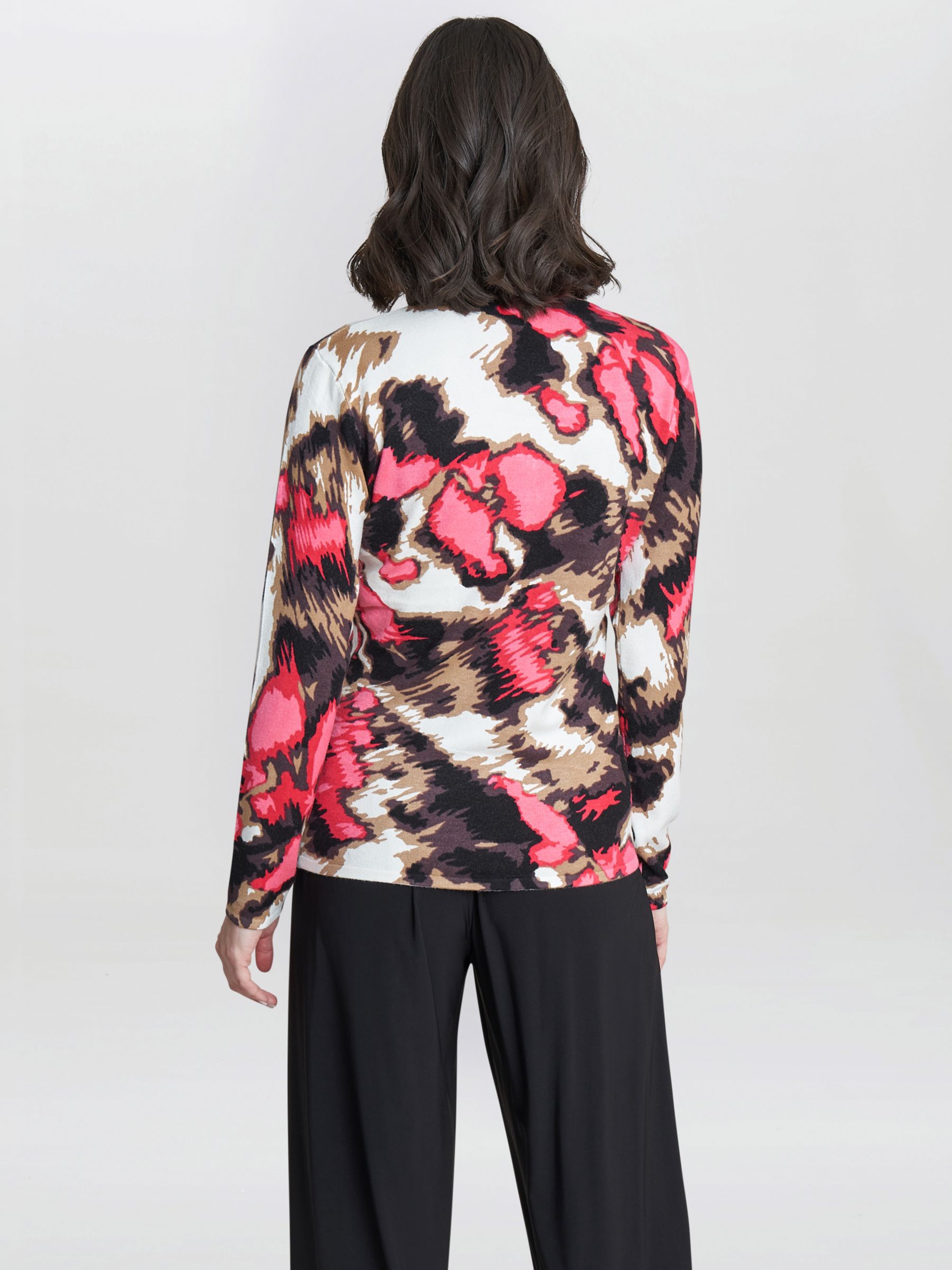Buy Gina Bacconi Mazie Abstract Print Jumper, Pink/Multi Online at johnlewis.com