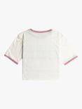 Roxy Kids' That Summer Night Organic Cotton T-Shirt, Egret