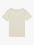 Roxy Kids' Vintage Organic Cotton Logo T-Shirt, Egret