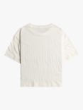 Roxy Kids' Sun For All Seasons Organic Cotton T-Shirt, Egret