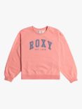 Roxy Kids' Green & Blues Logo Sweatshirt, Peach