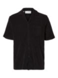 SELECTED HOMME Relaxed Fit Revere Collar Shirt, Black Iris