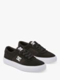 DC Shoes Kids' Teknic Leather Trainers, Black/White