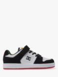 DC Shoes Kids' Manteca Leather Trainers, White/Black