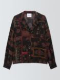 Hayley Menzies Paisley Silk Pyjama Shirt, Black/Multi