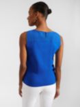 Hobbs Paige Broderie Cotton Sleeveless Top, Blue