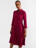 Hobbs Lainey Geometric Print Shirt Dress, Pink/Multi