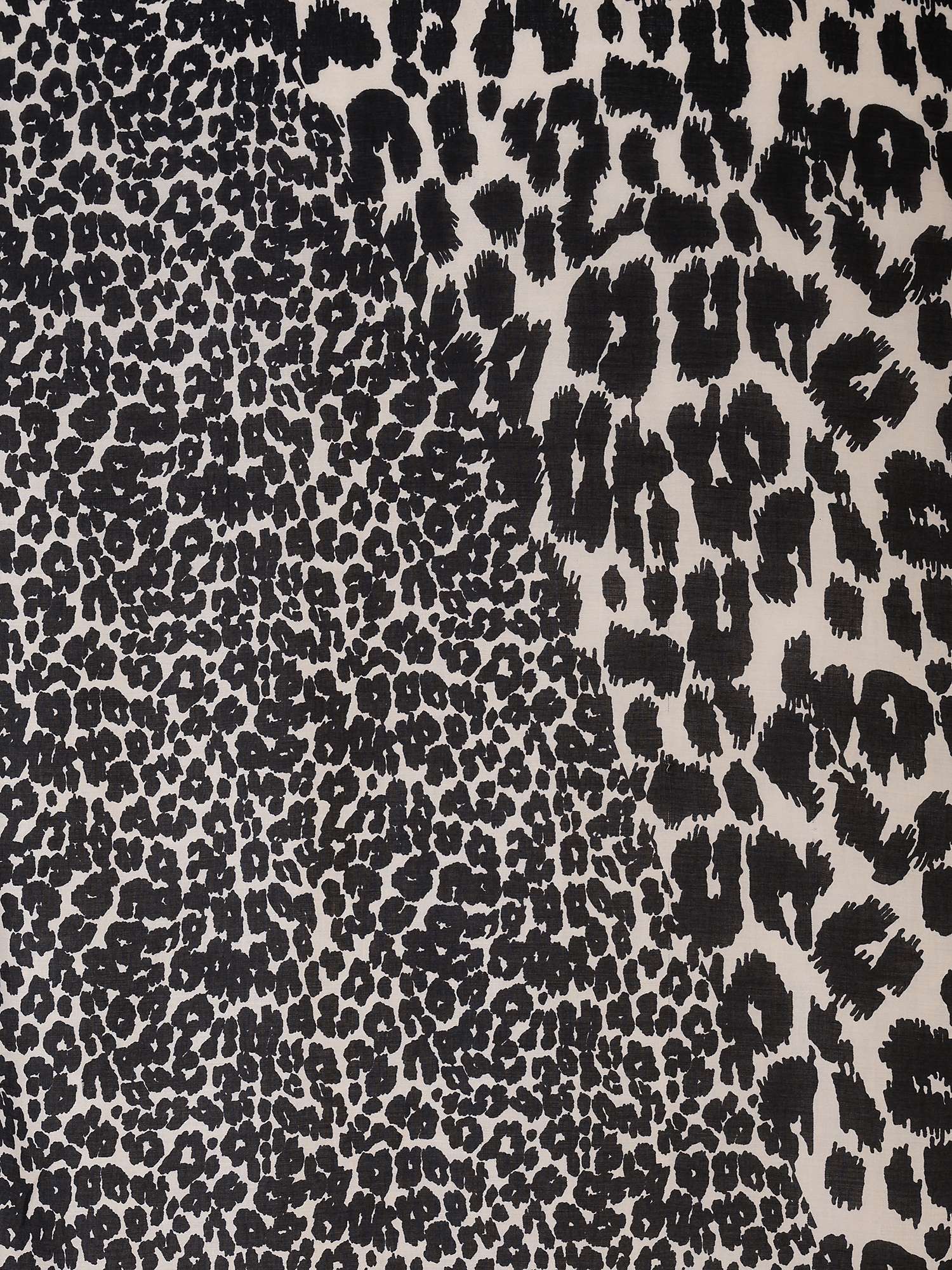 Buy chesca Leopard Print Colour Block Scarf, Black/Cream Online at johnlewis.com