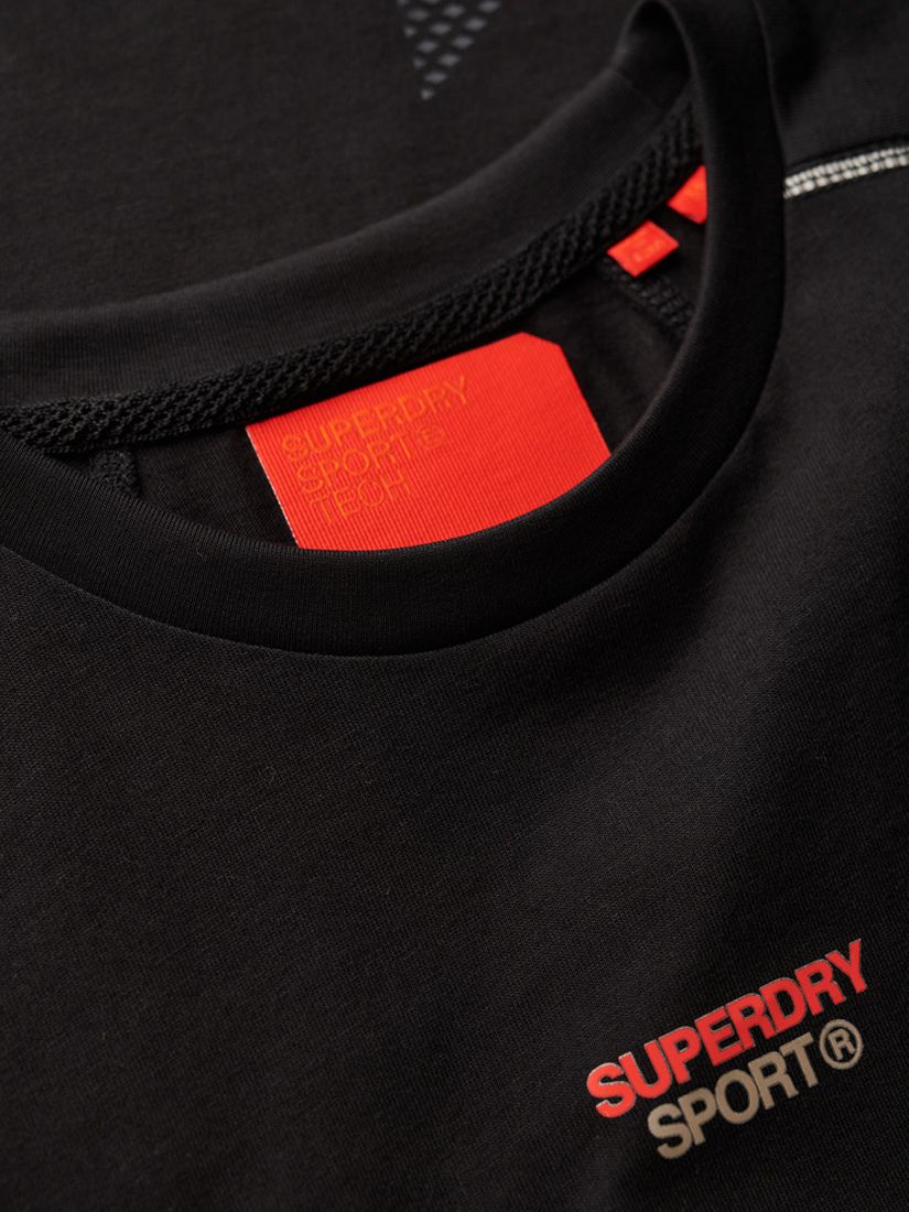 Superdry Sport Tech Logo Relaxed T-Shirt, Black, XXXL