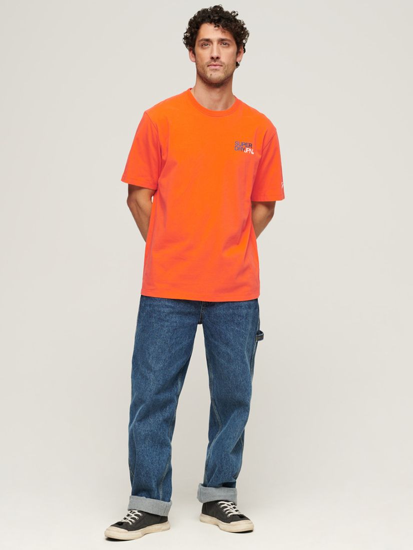 Superdry Sportswear Logo Loose T-Shirt, Flame Orange, S
