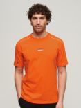 Superdry Sport Tech Logo Relaxed T-Shirt, Orange Tiger