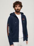 Superdry Sportswear Logo Loose Zip Hoodie, Eclipse Navy