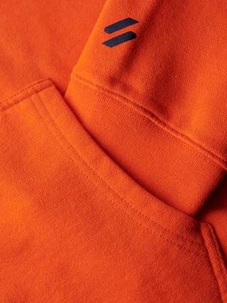 Superdry Sportswear Logo Loose Fit Overhead Hoodie, Flame Orange
