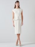 L.K.Bennett Mia Peplum Shift Dress, Ivory