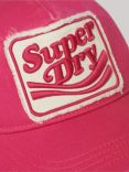 Superdry Mesh Embroidery Baseball Cap, Fluro Pink