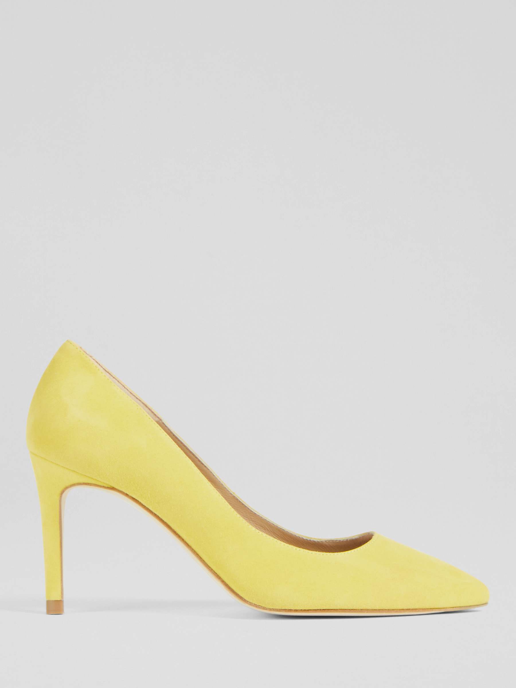 Buy L.K.Bennett Floret Pointed Toe Suede Court Shoes, Yellow Online at johnlewis.com