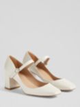 L.K.Bennett Winter Patent Leather Court Shoes, Cream