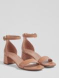 L.K.Bennett Nanette Nappa Leather Formal Sandals, Camel