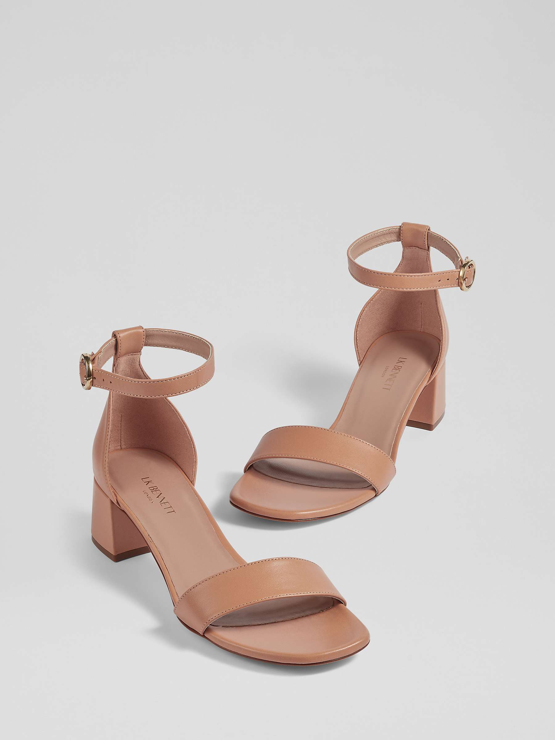 Buy L.K.Bennett Nanette Nappa Leather Formal Sandals, Camel Online at johnlewis.com