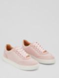 L.K.Bennett Leather Runner Flat Trainers, Pink, Pink