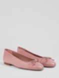 L.K.Bennett Kara Suede & Leather Toe Cap Ballet Pumps, Clay