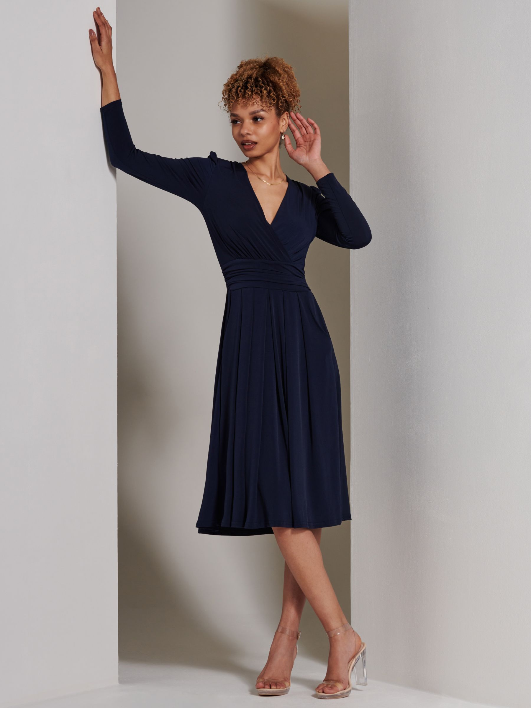 Buy Jolie Moi Jersey Midi Dress, Navy Online at johnlewis.com