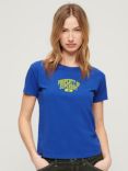 Superdry Super Athletics Fitted T-Shirt, Regal Blue