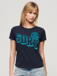 Superdry Varsity Flocked Fitted T-Shirt