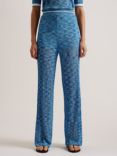 Ted Baker Yoana Space Dye Knitted Trouser, Blue/Multi