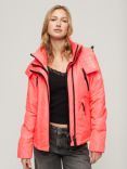 Superdry Hooded Mountain Windbreaker Jacket, Hyper Fire Pink
