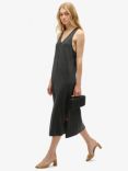 Superdry Beach Jersey Vest Midi Dress, Black