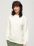 Superdry Essential Boxy Fit Logo Sweatshirt, Off White
