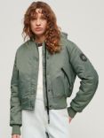 Superdry Hooded Bomber Jacket, Laurel Khaki