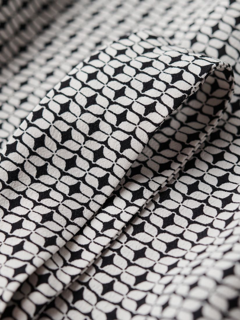 Superdry Tie Back Geometric Maxi Dress, Mono Cross, 12