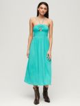 Superdry Cut Out Midi Dress, Tropical Green
