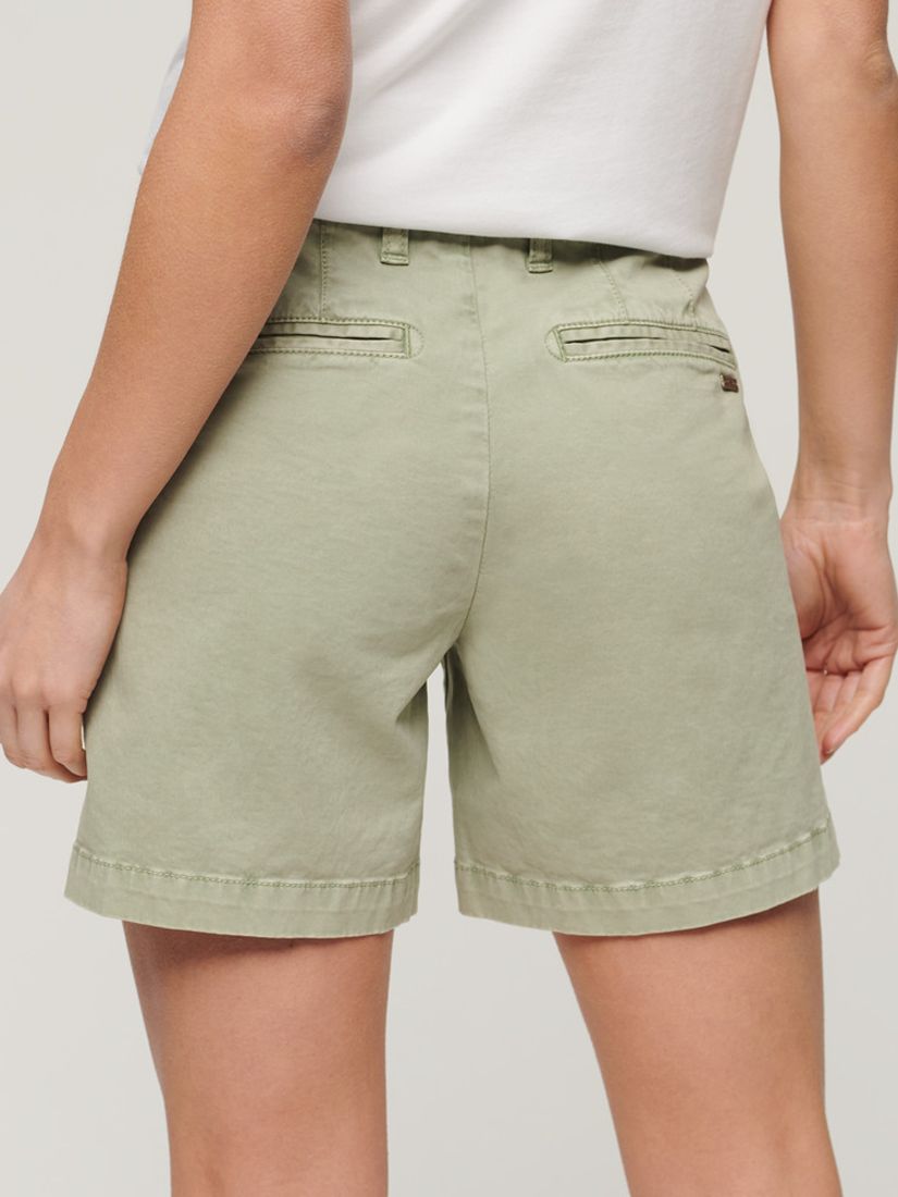 Superdry Classic Chino Shorts, Dusty Mint Green, 14