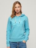 Superdry Neon Graphic Hoodie, Kingfisher Blue