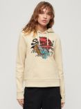 Superdry Tokyo Vintage Logo Graphic Hoodie, Tidal Foam Green