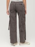 Superdry Low Rise Wide Leg Cargo Trousers, Stonewash Taupe Brown