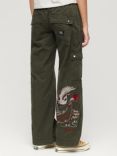 Superdry Low Rise Embroidered Cargo Trousers