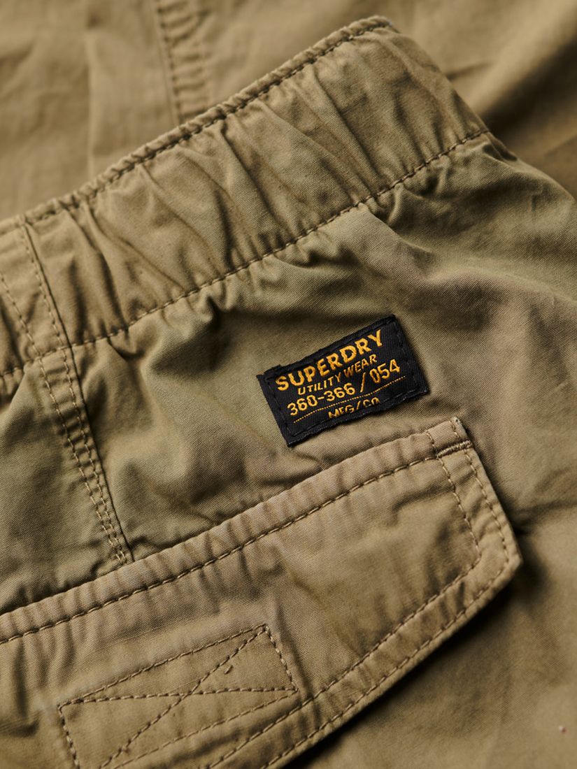 Superdry Baggy Parachute Pants, Fort Taupe, W36/L32
